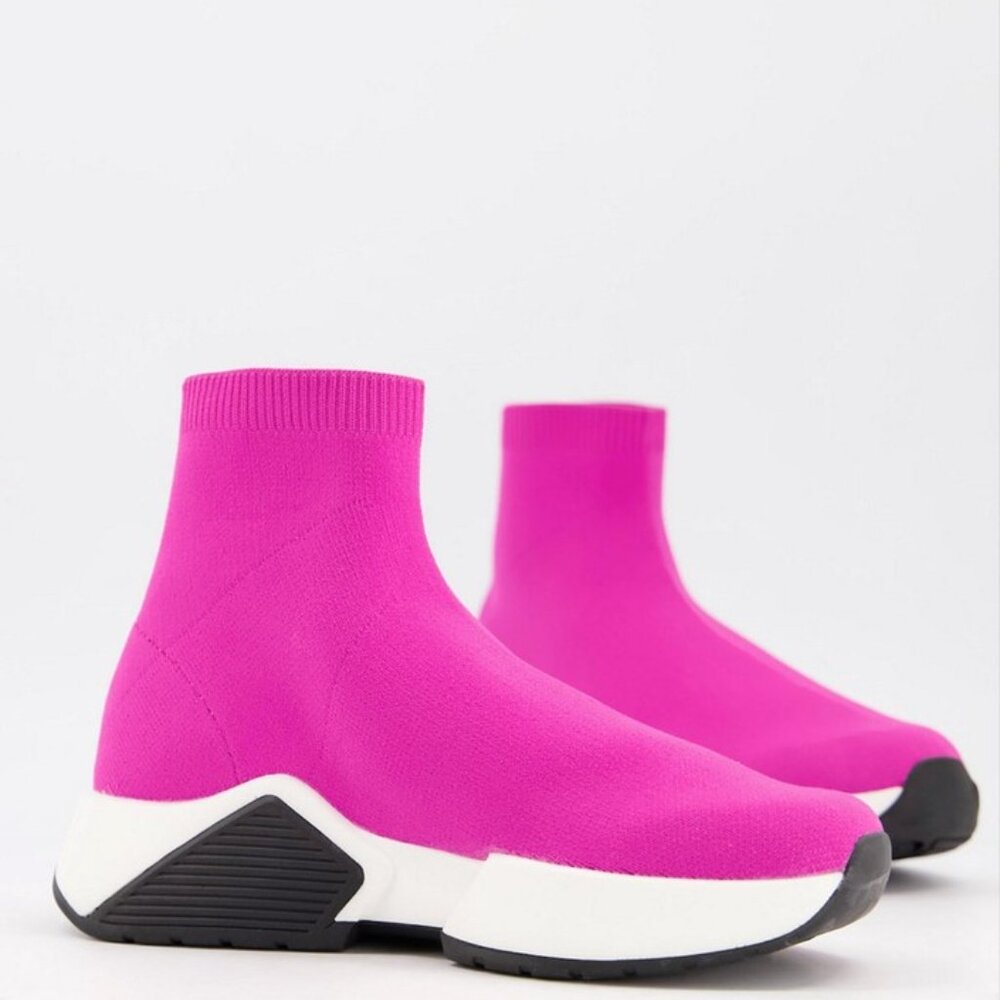 ASOS DESIGN Della sock trainers in pink